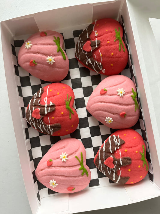 Chocolate-Covered Strawberry Themed Conchas
