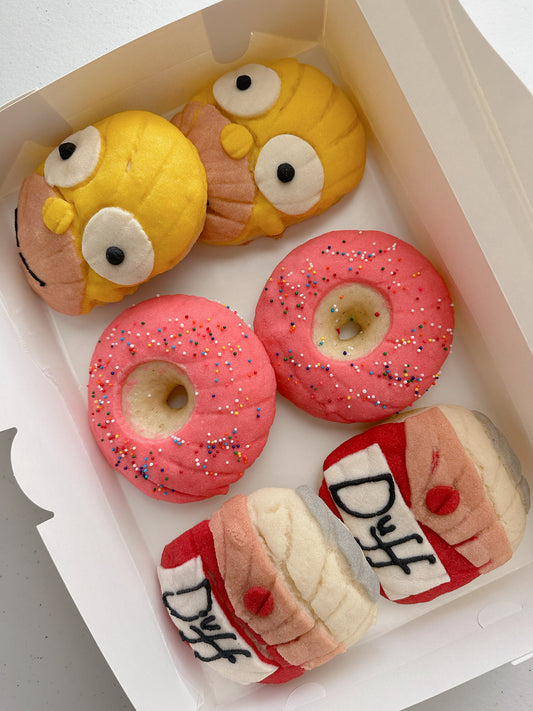 Homer Simpson Themed Conchas (Pack of 6)