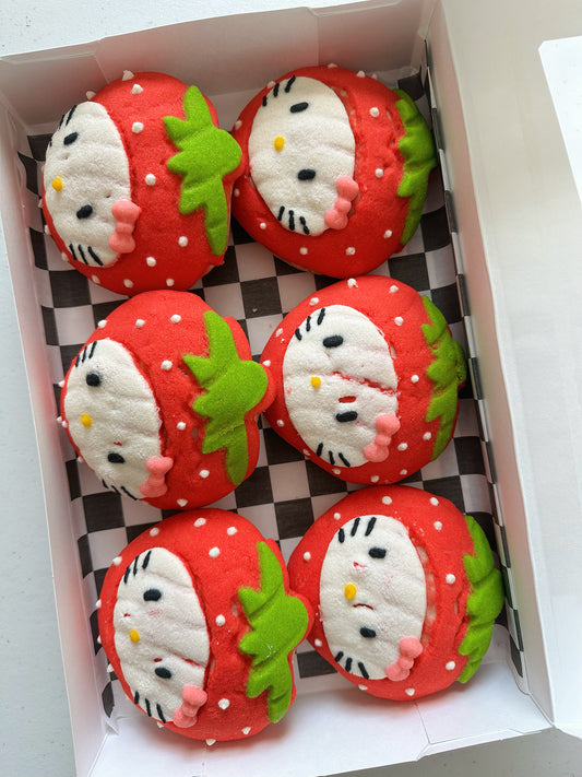 Strawberry Hello Kitty Conchas (Pack of 6)